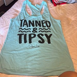 tank top size: L color: blue